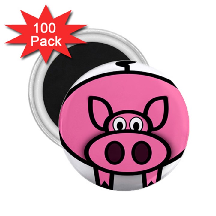 Pork Pig Pink Animals 2.25  Magnets (100 pack) 