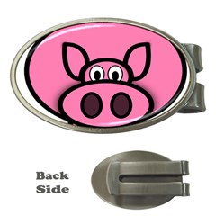 Pork Pig Pink Animals Money Clips (oval) 