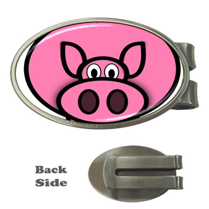 Pork Pig Pink Animals Money Clips (Oval) 