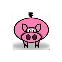 Pork Pig Pink Animals Square Magnet