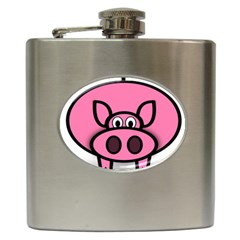 Pork Pig Pink Animals Hip Flask (6 Oz)