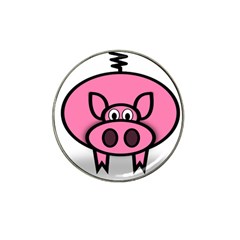 Pork Pig Pink Animals Hat Clip Ball Marker (4 Pack) by Mariart