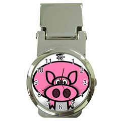 Pork Pig Pink Animals Money Clip Watches by Mariart