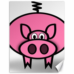 Pork Pig Pink Animals Canvas 18  X 24   by Mariart