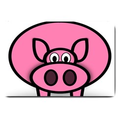 Pork Pig Pink Animals Large Doormat  by Mariart