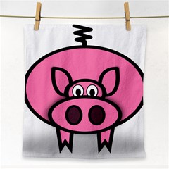 Pork Pig Pink Animals Face Towel by Mariart