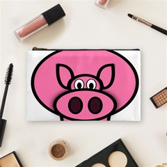 Pork Pig Pink Animals Cosmetic Bag (medium)  by Mariart