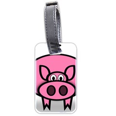 Pork Pig Pink Animals Luggage Tags (two Sides) by Mariart