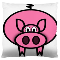 Pork Pig Pink Animals Large Cushion Case (two Sides) by Mariart