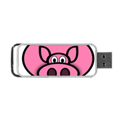 Pork Pig Pink Animals Portable Usb Flash (one Side) by Mariart