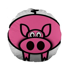 Pork Pig Pink Animals Standard 15  Premium Round Cushions by Mariart