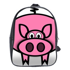 Pork Pig Pink Animals School Bags (xl) 