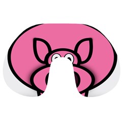 Pork Pig Pink Animals Travel Neck Pillows by Mariart