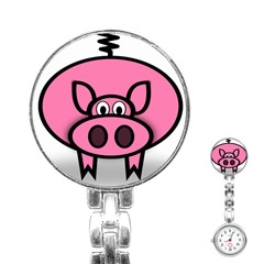 Pork Pig Pink Animals Stainless Steel Nurses Watch