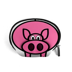 Pork Pig Pink Animals Accessory Pouches (small) 