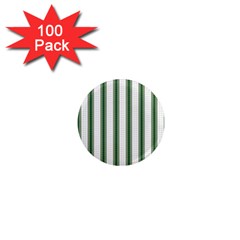 Plaid Line Green Line Vertical 1  Mini Magnets (100 Pack)  by Mariart