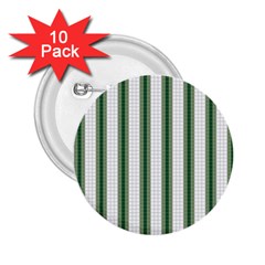 Plaid Line Green Line Vertical 2 25  Buttons (10 Pack)  by Mariart