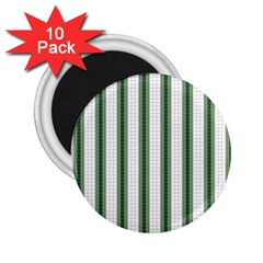 Plaid Line Green Line Vertical 2 25  Magnets (10 Pack)  by Mariart