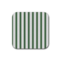 Plaid Line Green Line Vertical Rubber Coaster (square) 