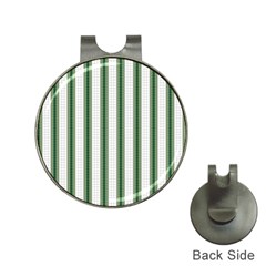 Plaid Line Green Line Vertical Hat Clips With Golf Markers by Mariart