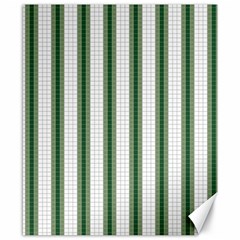 Plaid Line Green Line Vertical Canvas 8  X 10  by Mariart