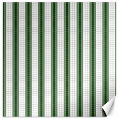 Plaid Line Green Line Vertical Canvas 12  X 12   by Mariart