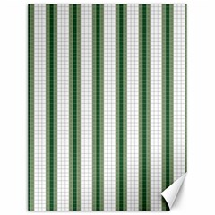 Plaid Line Green Line Vertical Canvas 12  X 16   by Mariart