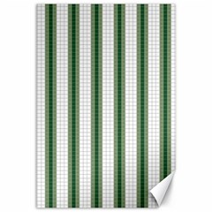 Plaid Line Green Line Vertical Canvas 12  X 18   by Mariart