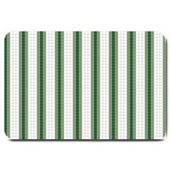 Plaid Line Green Line Vertical Large Doormat  by Mariart