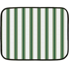 Plaid Line Green Line Vertical Double Sided Fleece Blanket (mini)  by Mariart