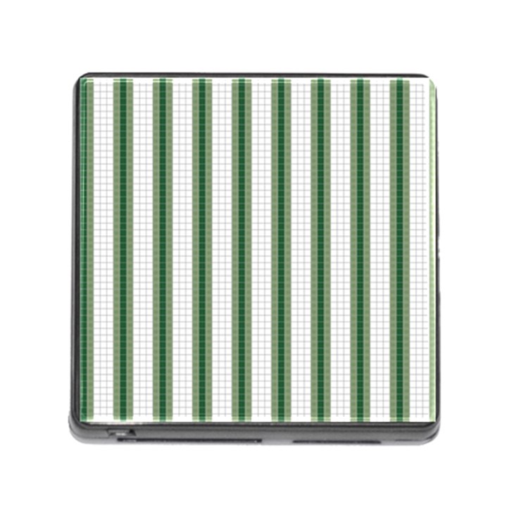 Plaid Line Green Line Vertical Memory Card Reader (Square)