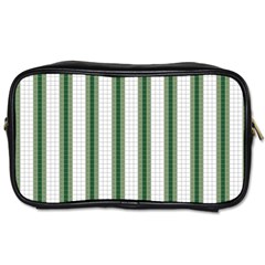 Plaid Line Green Line Vertical Toiletries Bags by Mariart