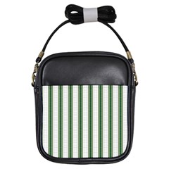 Plaid Line Green Line Vertical Girls Sling Bags by Mariart