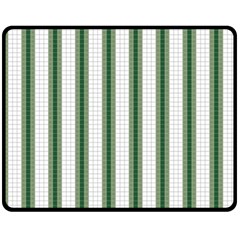 Plaid Line Green Line Vertical Fleece Blanket (medium)  by Mariart