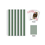 Plaid Line Green Line Vertical Playing Cards (Mini)  Back