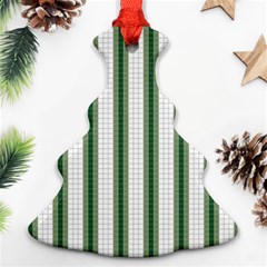 Plaid Line Green Line Vertical Ornament (christmas Tree)  by Mariart