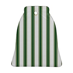 Plaid Line Green Line Vertical Bell Ornament (two Sides) by Mariart