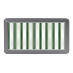 Plaid Line Green Line Vertical Memory Card Reader (mini) by Mariart