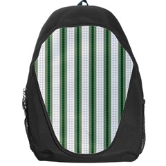 Plaid Line Green Line Vertical Backpack Bag by Mariart