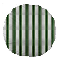 Plaid Line Green Line Vertical Large 18  Premium Round Cushions by Mariart