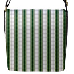 Plaid Line Green Line Vertical Flap Messenger Bag (s) by Mariart