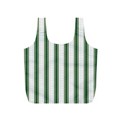 Plaid Line Green Line Vertical Full Print Recycle Bags (s)  by Mariart