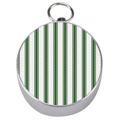 Plaid Line Green Line Vertical Silver Compasses by Mariart