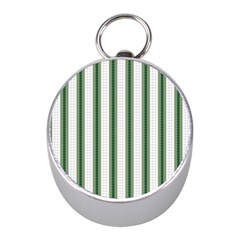 Plaid Line Green Line Vertical Mini Silver Compasses by Mariart