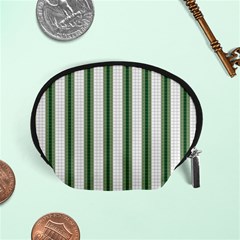 Plaid Line Green Line Vertical Accessory Pouches (small)  by Mariart