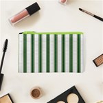 Plaid Line Green Line Vertical Cosmetic Bag (XS) Front