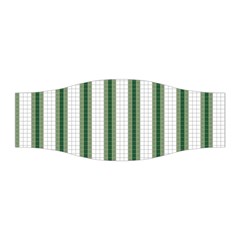 Plaid Line Green Line Vertical Stretchable Headband