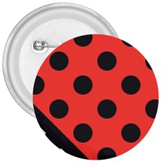 Red Black Hole White Line Wave Chevron Polka Circle 3  Buttons