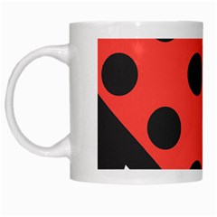 Red Black Hole White Line Wave Chevron Polka Circle White Mugs by Mariart