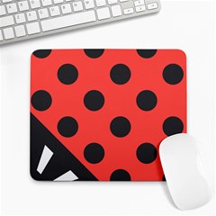 Red Black Hole White Line Wave Chevron Polka Circle Large Mousepads